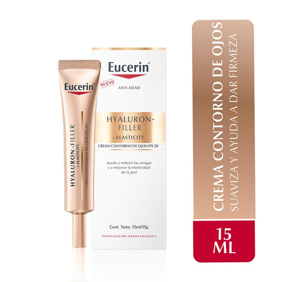 EUCERIN HYALURON FILLER ELASTICITY CONTORNO DE OJOS FPS20 15ML