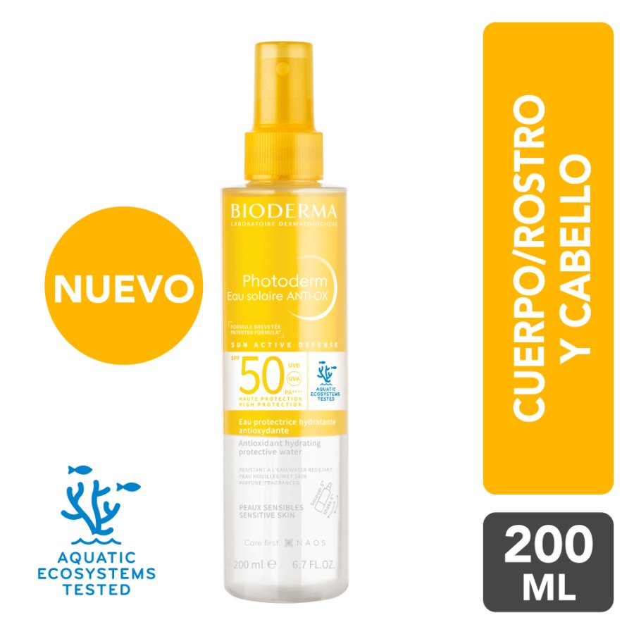 PHOTODERM EAU SOLAIRE ANTI OX SPF50 200 ML AGUA SOLAR BIFÁSICA ANTIOXIDANTE