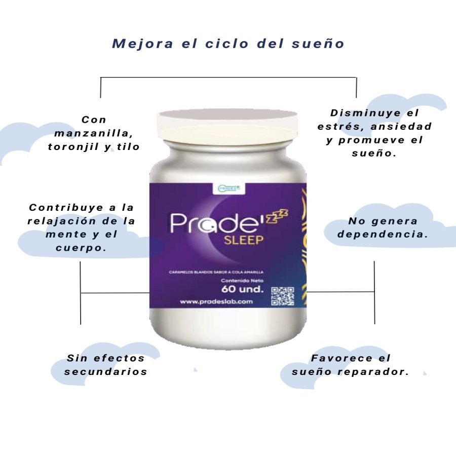 PRADES SLEEP SABOR A COLA AMARILLA 60 GOMITAS