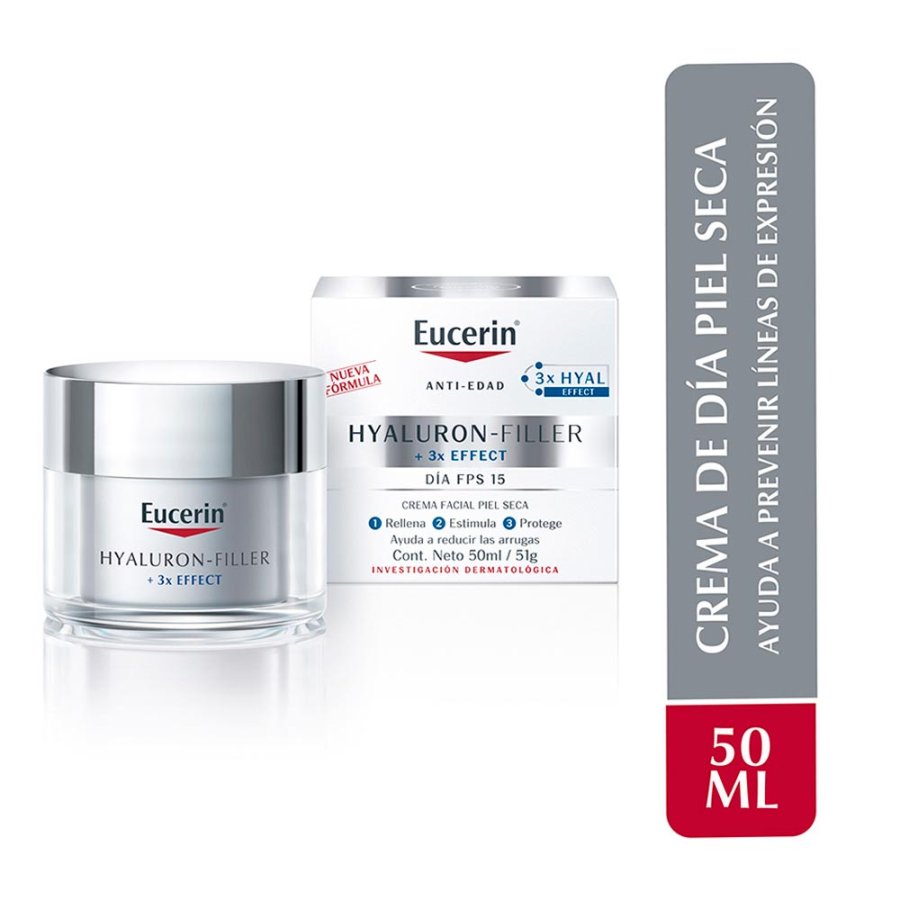 EUCERIN HYALURON FILLER  ANTIARRUGAS DIA 3X EFFECT PIEL SECA SPF15 50ML