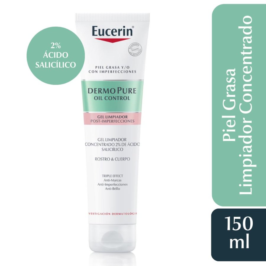 EUCERIN DERMOPURE GEL LIMPIADOR CONCENTRADO TRIPLE EFECTO 150ML