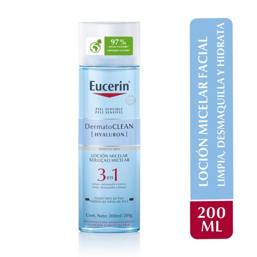 EUCERIN DERMATOCLEAN HYALURON LOCION MICELAR 3EN1 200 ML