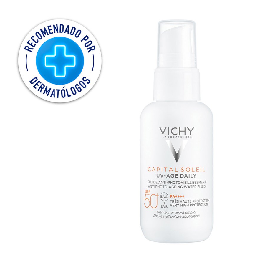 VICHY CAPITAL SOLEIL UV AGE DAYLY ANTIE EDAD PROTECTOR SOLAR SIN COLOR SPF50+ 40 ML