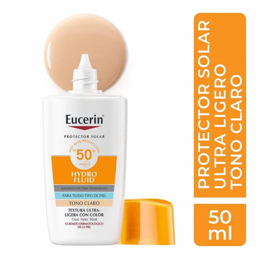 EUCERIN SUN HYDRO FLUIDO TONO CLARO FPS 50+ 50ML